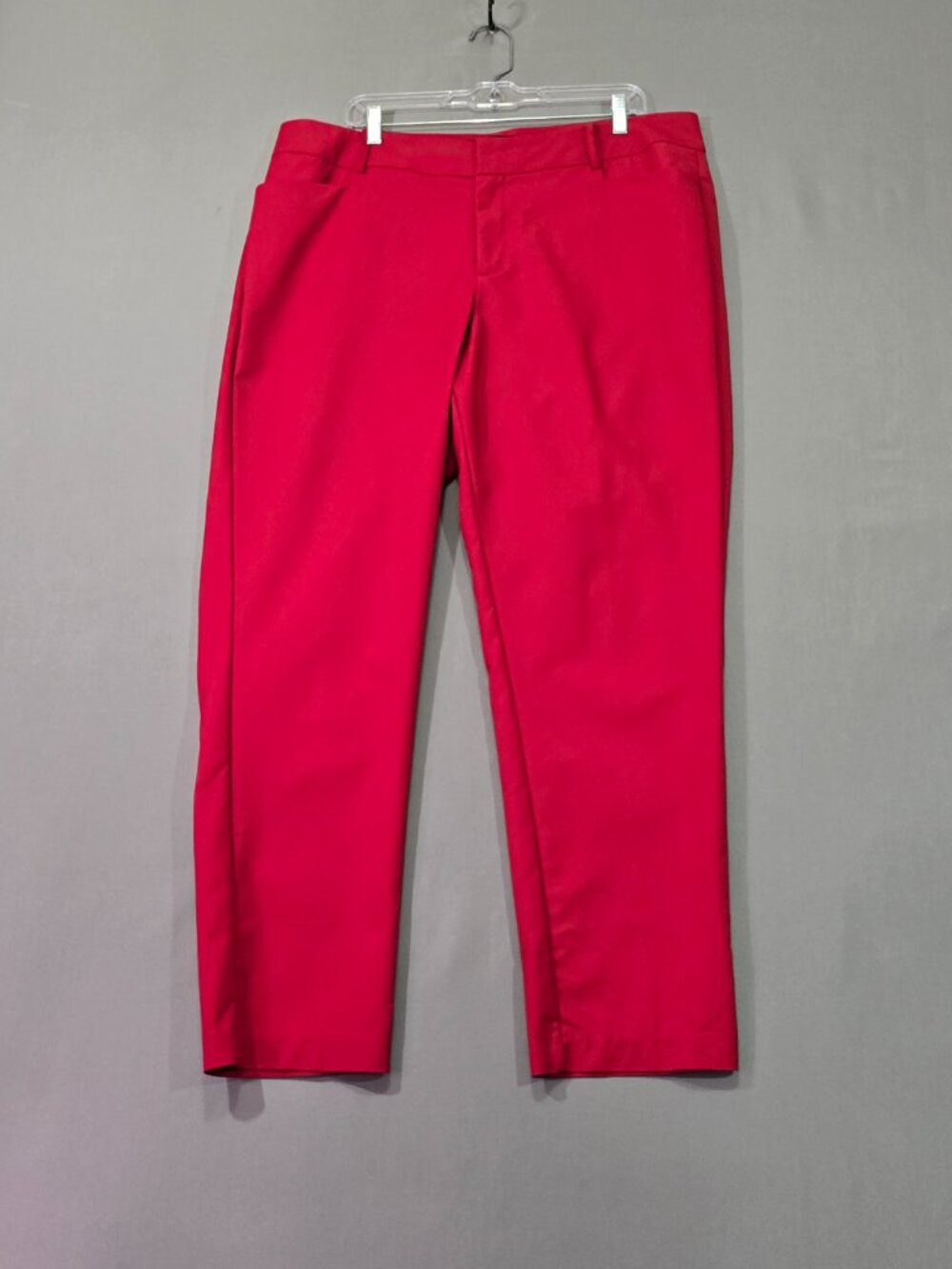 Eloquii Straight Leg Dress Pants Womens 16L Career Office Stretch Work Red